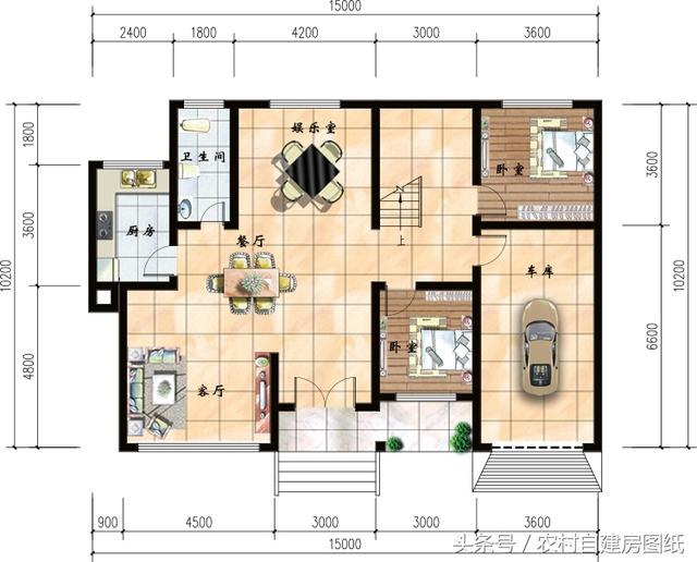 6款帶煙筒的小別墅設計方案圖，款款漂亮