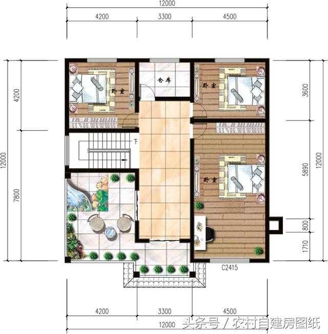 6款帶煙筒的小別墅設計方案圖，款款漂亮