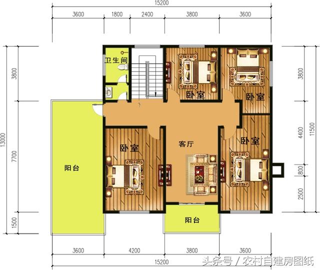 6款帶煙筒的小別墅設計方案圖，款款漂亮