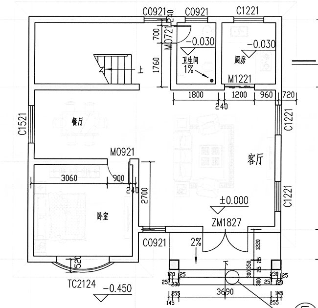 農村20萬左右三層住房設計圖，小宅基地首選