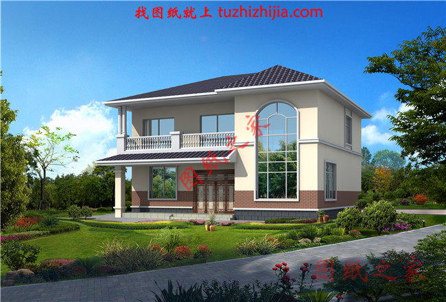 鄉下二層樓房住宅設計圖紙及效果圖，農村二層小洋樓