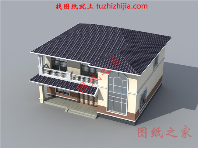 鄉下二層樓房住宅設計圖紙及效果圖，農村二層小洋樓