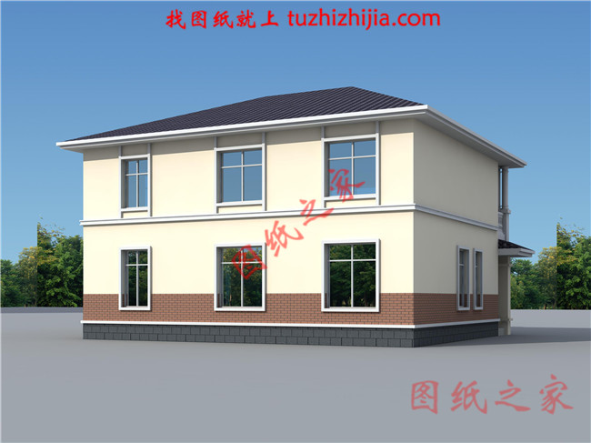 鄉下二層樓房住宅設計圖紙及效果圖，農村二層小洋樓