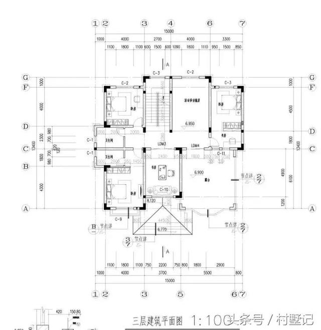 2棟高端三層豪宅設計圖，附方案和建成實景圖