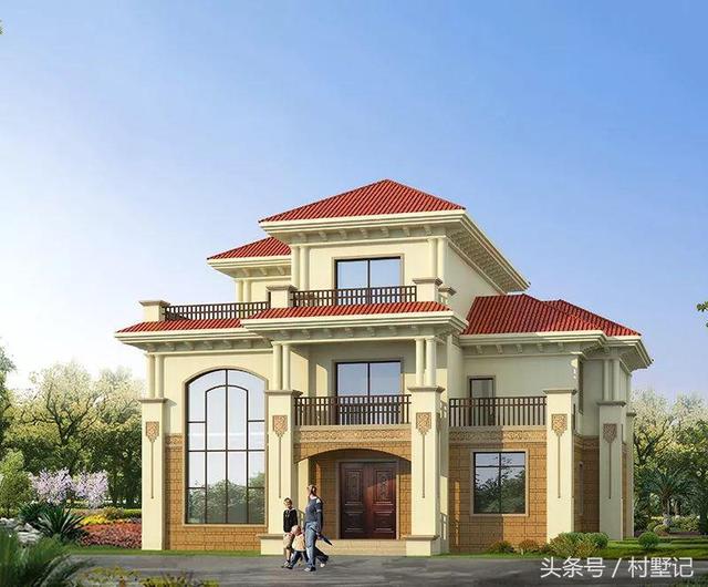 2棟高端三層豪宅設計圖，附方案和建成實景圖