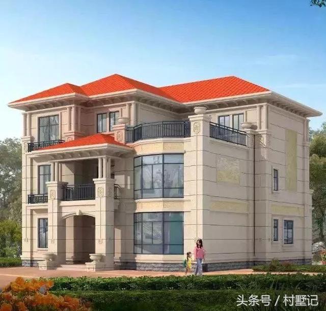 2棟高端三層豪宅設計圖，附方案和建成實景圖