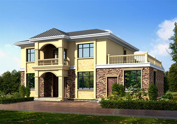 農(nóng)村四間兩層樓房設(shè)計圖，外觀時尚，戶型實用