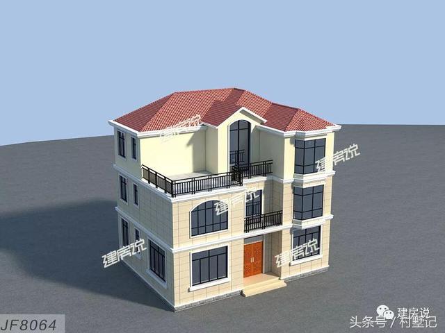 110平農(nóng)村三層小洋樓設(shè)計(jì)方案圖，看完忍不住轉(zhuǎn)發(fā)了