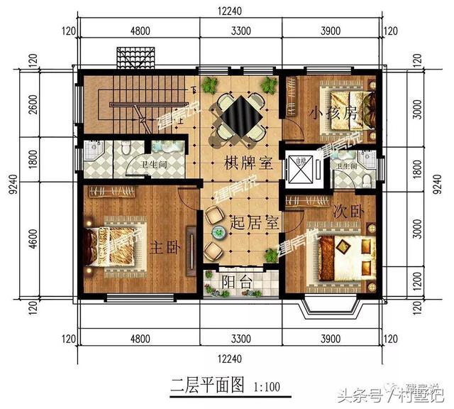 110平農(nóng)村三層小洋樓設(shè)計(jì)方案圖，看完忍不住轉(zhuǎn)發(fā)了