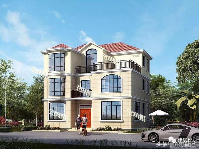 110平農(nóng)村三層小洋樓設(shè)計(jì)方案圖，看完忍不住轉(zhuǎn)發(fā)了