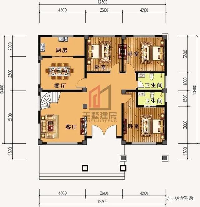 3款好看的農村建房戶型方案圖，這幾年很流行