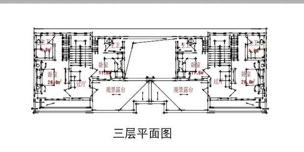 中式兄弟倆雙拼別墅設計方案圖，經典中的經典