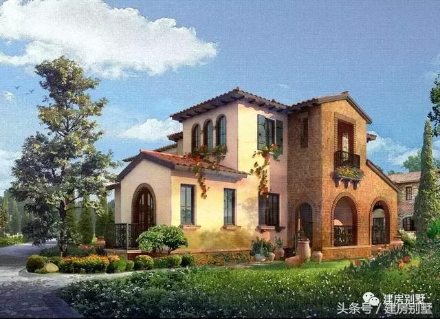 鄉村田園別墅外觀效果圖大全，美不美，自己看