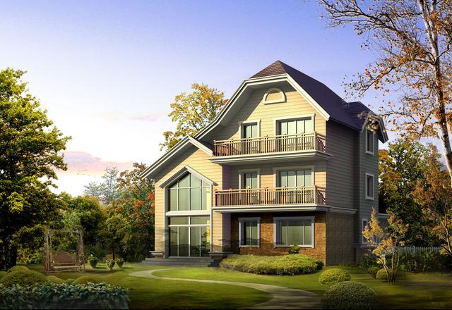 面寬12.5米農村三層樓房設計，富有濃郁的田園氣息