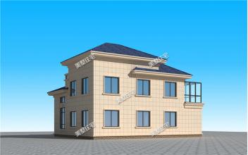 16*12米帶陽光房二層小別墅設計圖，張揚兼奢華