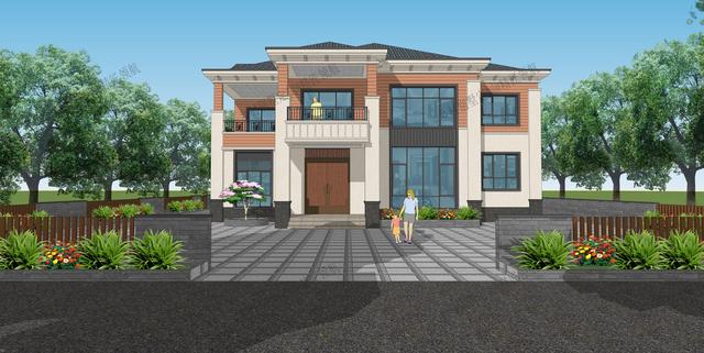 適合三代同堂居住自建別墅方案，附效果圖