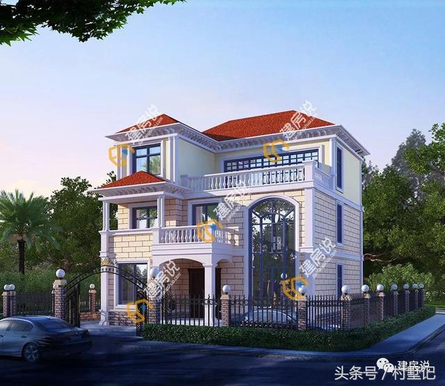 別墅實景照片圖和效果圖對比，看完肯定得給施工隊點贊