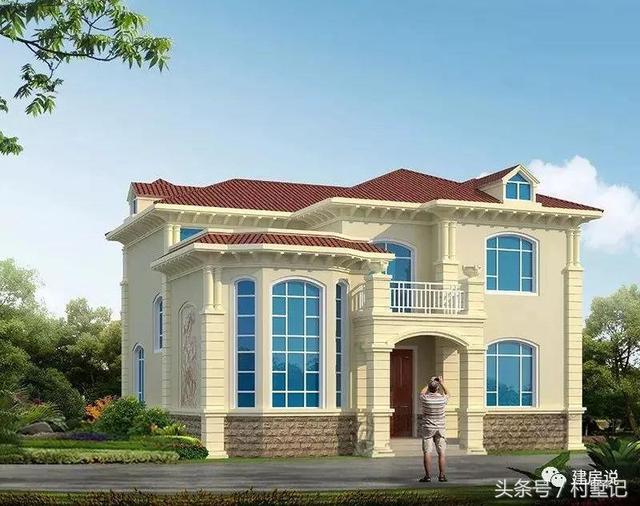 別墅實景照片圖和效果圖對比，看完肯定得給施工隊點贊