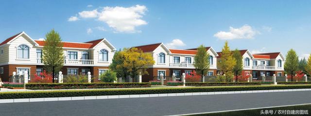 2款帶庭院的雙拼農村自建房戶型圖，小宅基地可以看看