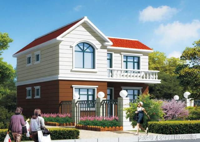 2款帶庭院的雙拼農村自建房戶型圖，小宅基地可以看看