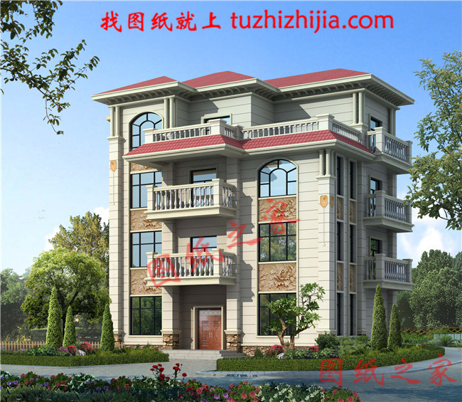 農村四層樓房設計圖,占地120平方米,歐式風格,高端大氣