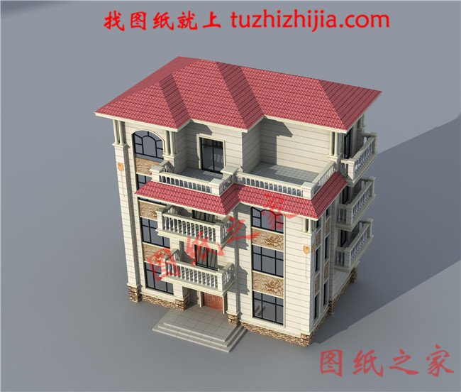 農村四層樓房設計圖,占地120平方米,歐式風格,高端大氣