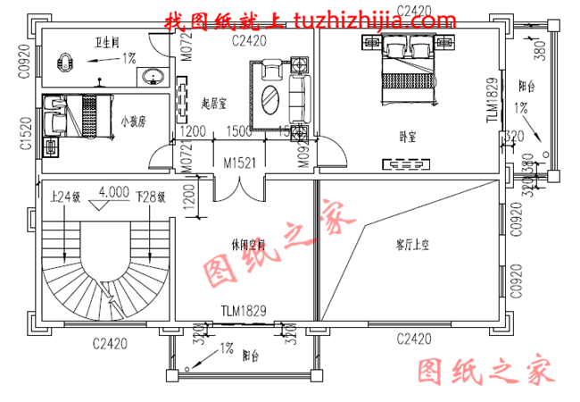 農村四層樓房設計圖,占地120平方米,歐式風格,高端大氣