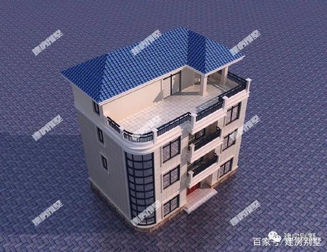 3款帶大露臺(tái)的四層別墅設(shè)計(jì)方案圖，挑一套隨便建