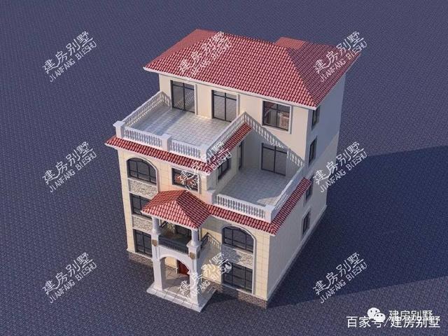 3款帶大露臺(tái)的四層別墅設(shè)計(jì)方案圖，挑一套隨便建