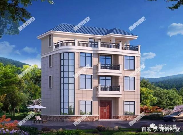 3款帶大露臺(tái)的四層別墅設(shè)計(jì)方案圖，挑一套隨便建