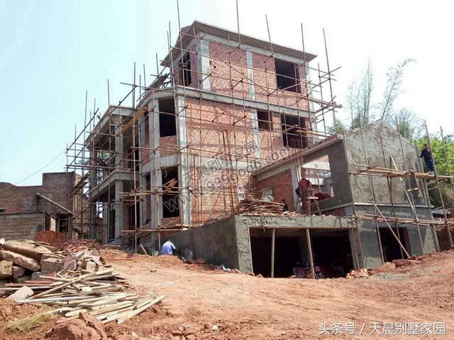 進(jìn)深10米農(nóng)村自建別墅設(shè)計圖，附施工全過程