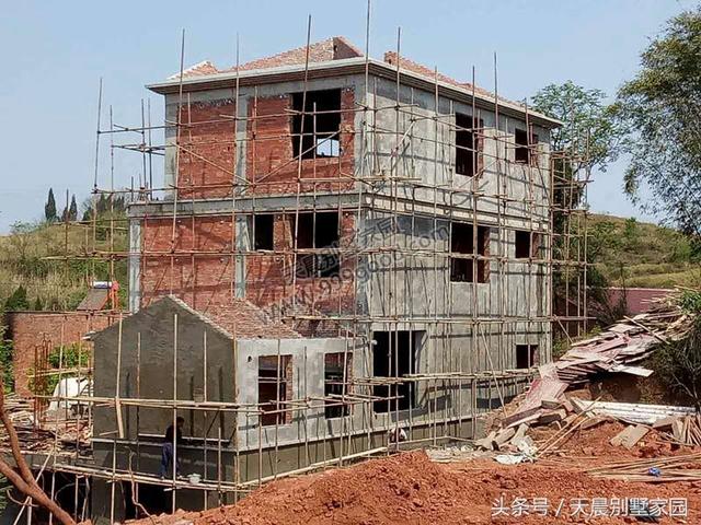 進(jìn)深10米農(nóng)村自建別墅設(shè)計圖，附施工全過程