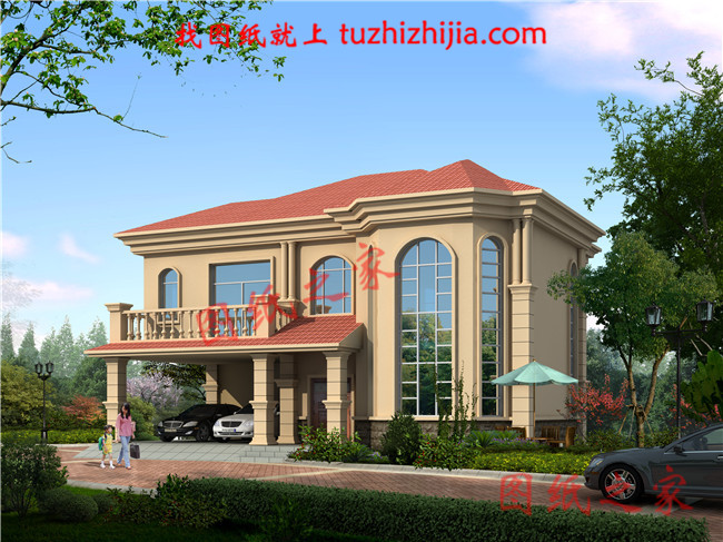 普通農村二層房子設計圖 ,復式結構,帶車庫,160平米左右