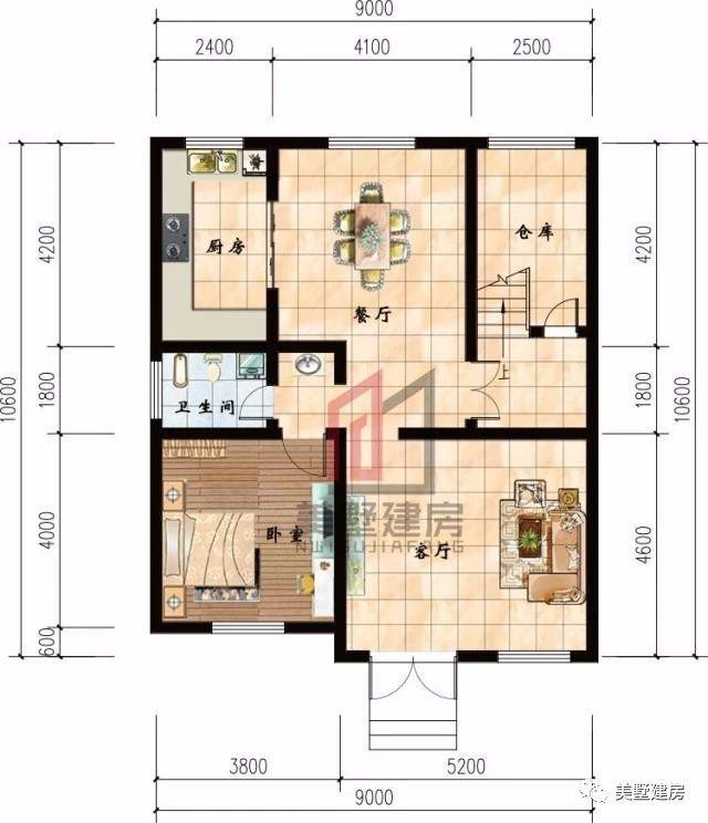 宅基地小不怕，3款小面積二層農村小別墅方案圖