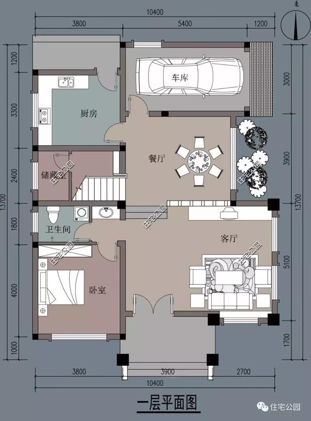 農(nóng)村三層半小洋樓設(shè)計(jì)圖，三層半帶閣樓別墅戶型就選他