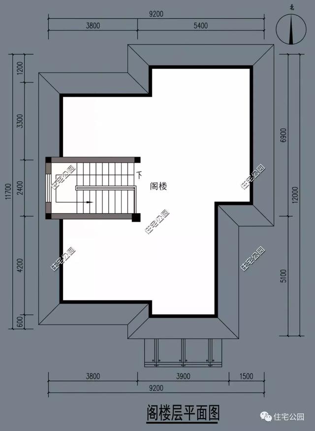 農(nóng)村三層半小洋樓設(shè)計(jì)圖，三層半帶閣樓別墅戶型就選他