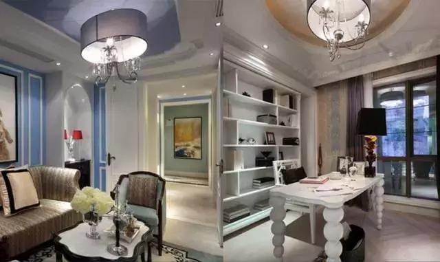 300平歐式藍(lán)調(diào)別墅裝修案例實(shí)拍，浪漫唯美