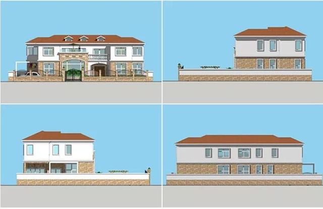 3套花園別墅外觀效果圖，有花園才稱得上別墅