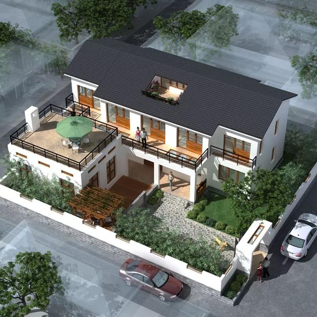 3套花園別墅外觀效果圖，有花園才稱得上別墅