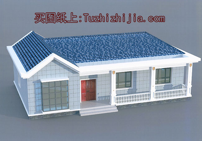 140平一層平房別墅設計圖,兩客廳兩衛四臥室