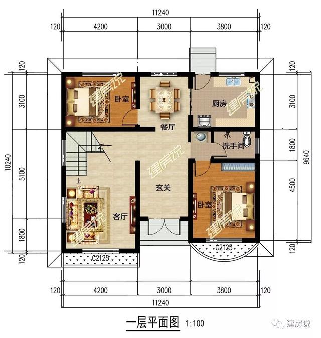 100套農村自建房戶型圖大全中，挑出來的6款圖紙，經典中的經典