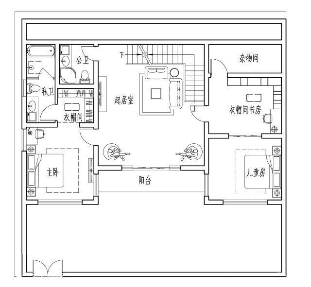 二層帶庭院中式別墅設計方案，喜歡中式建筑的收藏吧
