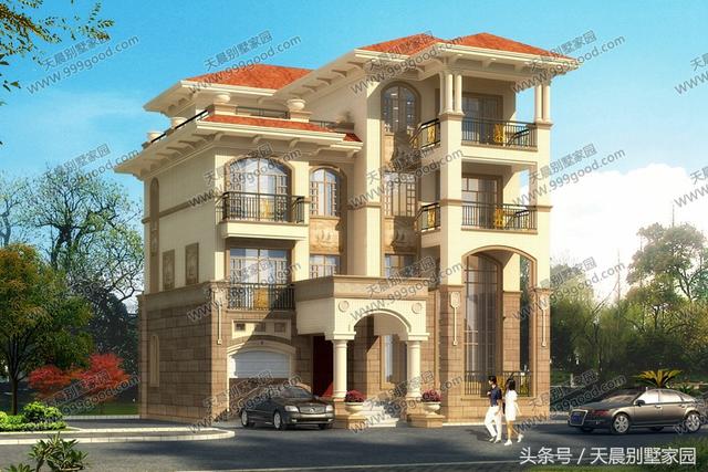 歐式豪華4層自建樓房設計圖，隨便挑1套建都能迎娶白富美