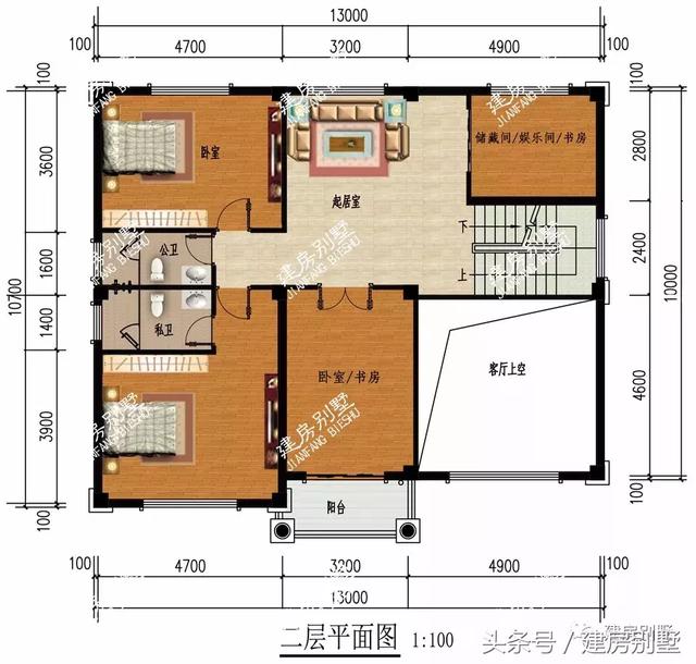 2款開間13米的三層樓房設計方案圖，建一棟羨慕死城里人