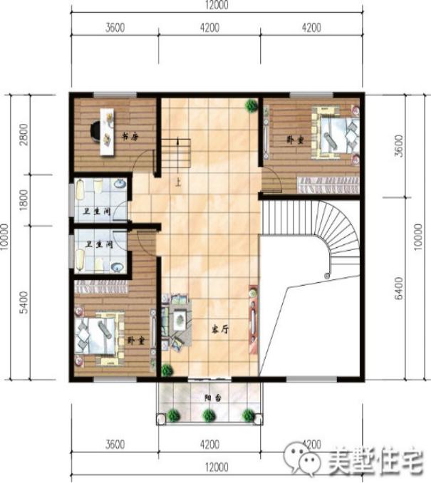 幾款帶車庫的農村自建樓房方案圖，3、4層的都有