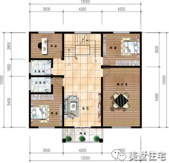 幾款帶車庫的農村自建樓房方案圖，3、4層的都有