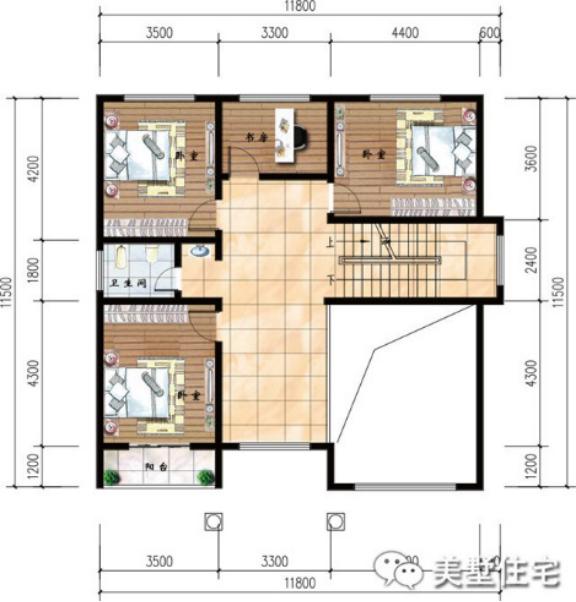 幾款帶車庫的農村自建樓房方案圖，3、4層的都有