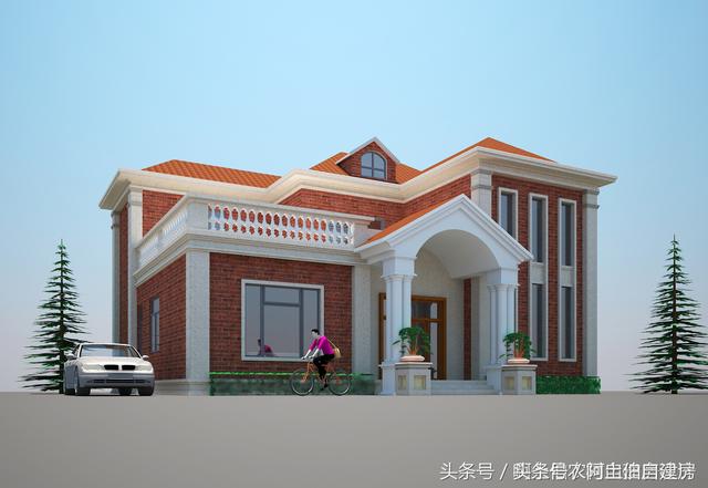 幾款造價15萬左右的二層小洋樓設計方案圖，經濟又實用