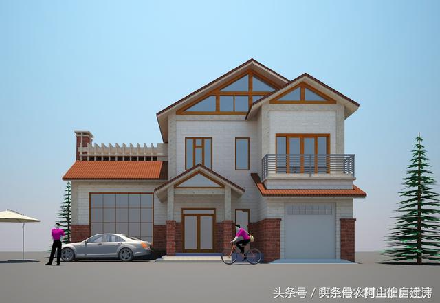 幾款造價15萬左右的二層小洋樓設計方案圖，經濟又實用