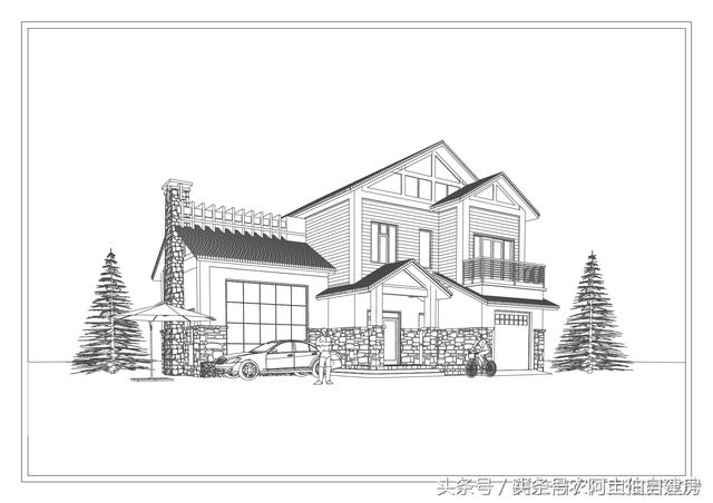 幾款造價15萬左右的二層小洋樓設計方案圖，經濟又實用